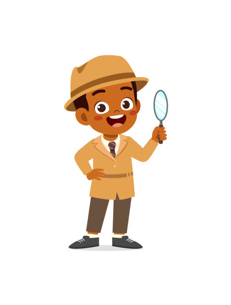 ילדים חוקרי טבע עם זכוכית מגדלת